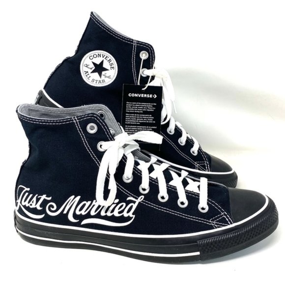 Converse Other - Converse Chuck Taylor High Wedding Canvas Black Men Sneakers Custom 171212C-BLK